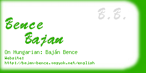 bence bajan business card